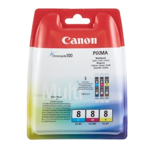 Pack 3 Cartucho Original CANON CLI8 Tricolor - 0621B029