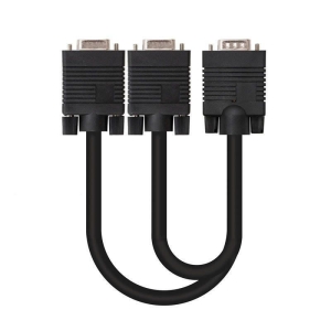 Cable Bifurcador S/VGA HPDB15/M a 2xHPDB15/H - 0.45 m · Negro
