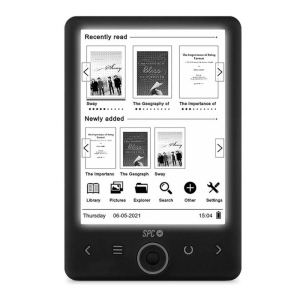 Ebook SPC Dickens Light2 5613N - 6" · 8GB · Micro SD · USB · Negro