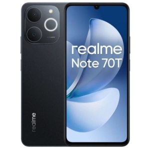 Smartphone REALME Note 70T - Unisoc T7250 · 6.74" HD+ · 4GB · 128GB · Android 15 · Negro