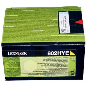 Toner original 80C2HYE lexmark amarillo