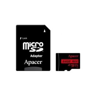 Tarjeta de Memoria APACER AP64GMCSX10UB-R - 64GB · Clase 10 + Adaptador