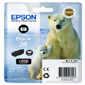 Cartucho Inkjet original C13T26114010 epson negro