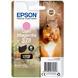 Cartucho Inkjet Original - Epson 378 magenta claro foto 360 pág. - C13T37864010