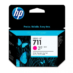 Pack 3 Cartucho Original HP 711 Magenta - CZ135A