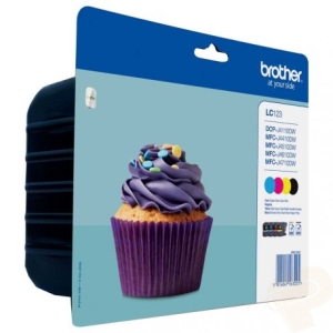 Pack Cartucho Original BROTHER LC123 BK+C+M+Y - LC123VALBP