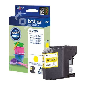 Cartucho Inkjet original LC221Y brother amarillo