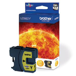 Cartucho Inkjet original LC980Y brother amarillo