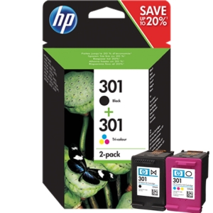 Pack Cartucho Original HP 301 BK+C+M+Y - N9J72AE/J3M81AE