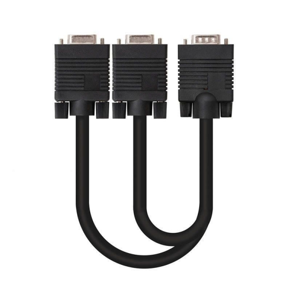 Cable Bifurcador S/VGA HPDB15/M a 2xHPDB15/H - 0.45 m · Negro