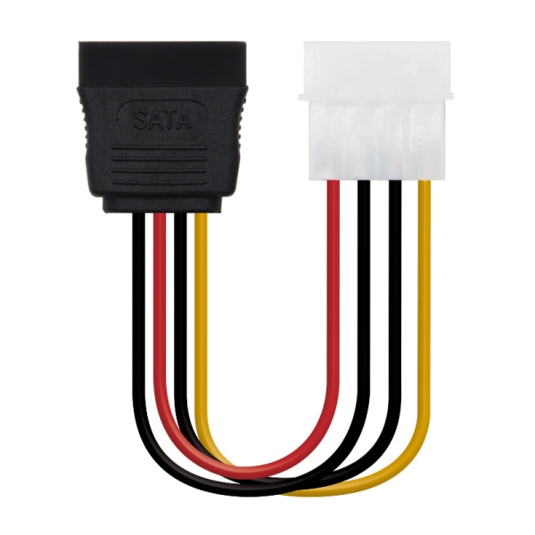 Cable SATA de Alimentación Molex 4 pines/M a SATA/H - 0.16 m