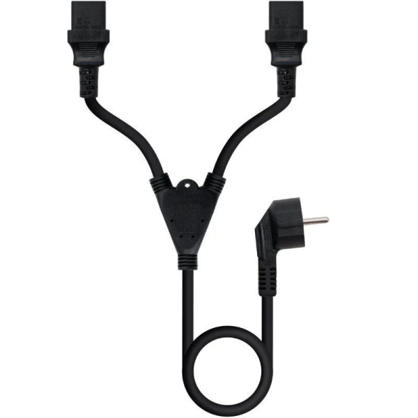 Cable de Alimentación CEE7/M a 2xC13/H - 3m · Negro