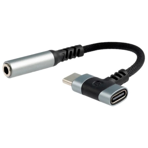 Conversor de Audio NANOCABLE 10.24.1207 - USB Tipo C · Jack 3.5mm · 10cm · Negro