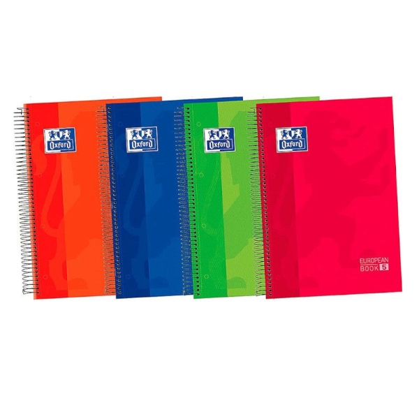 Pack 5 Libretas Cuadriculada Espiral OXFORD 100430279  A4 120 Hojas - 100430279