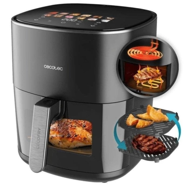 Freidora de Aire CECOTEC Cecofry&Gril Duoheat 6500 - 2200W · 6.5L