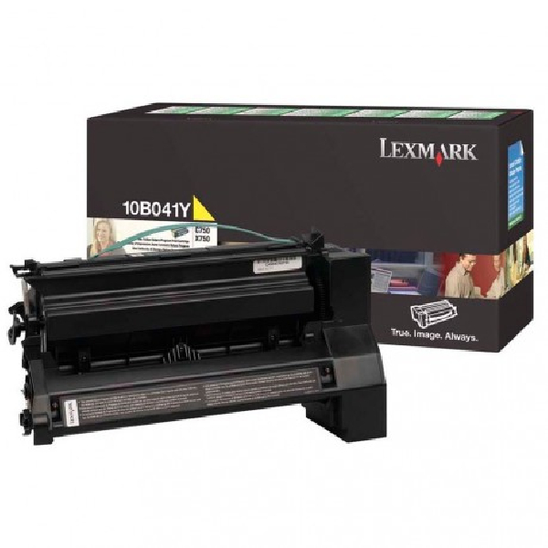 Toner original 10B041Y lexmark amarillo