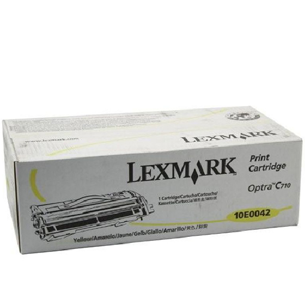 Toner original 10E0042 lexmark amarillo