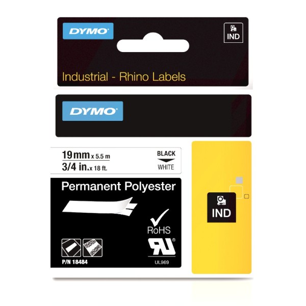 Cinta Original DYMO S0718220 19mm x 5.5m Negro/Blanco - 18484