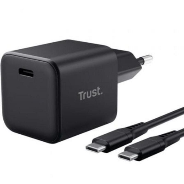Cargador de Pared TRUST - 65W GaN · USB Tipo C · Negro
