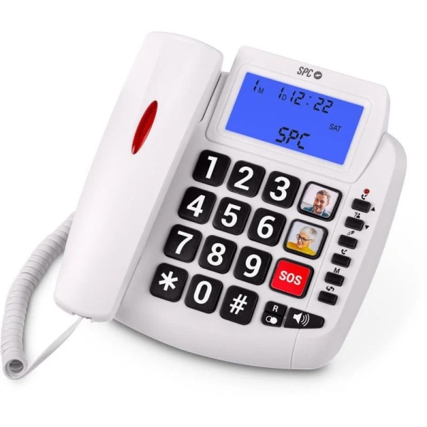Teléfono de Mesa SPC 3296B - 3 Memorias Indirectas  · Blanco