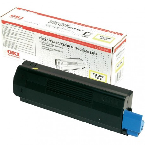 Toner original 42127454 oki amarillo