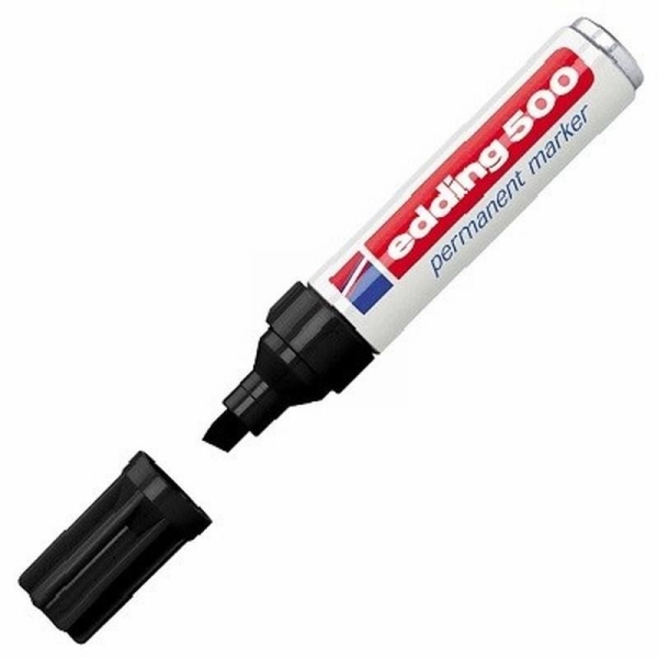 Marcador Permanente EDDING 500-01 - 2mm · 7mm · Negro · 10 Unidades