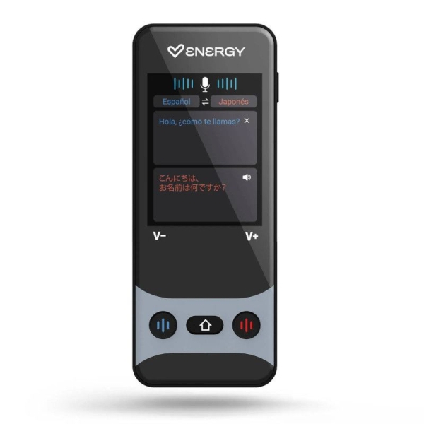 Traductor IA ENERGY SISTEM 500246 - 2.4" · 160 Idiomas  · 21 Idiomas sin Conexión · 5MP · 1500mA · Negro
