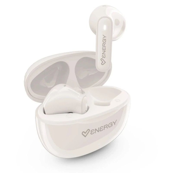 Auriculares Inalámbricos ENERGY SISTEM PopBuds - Micrófono · Estuche de Carga · Crema