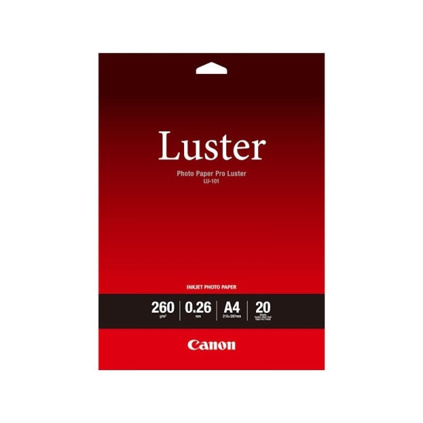 Papel CANON Pro Luster LU-101 - A4 · 260g · 20H