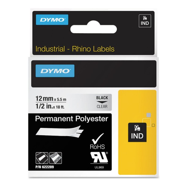 Cinta Original DYMO 622289 12mm x 5.5m Negro/Transparente - 622289
