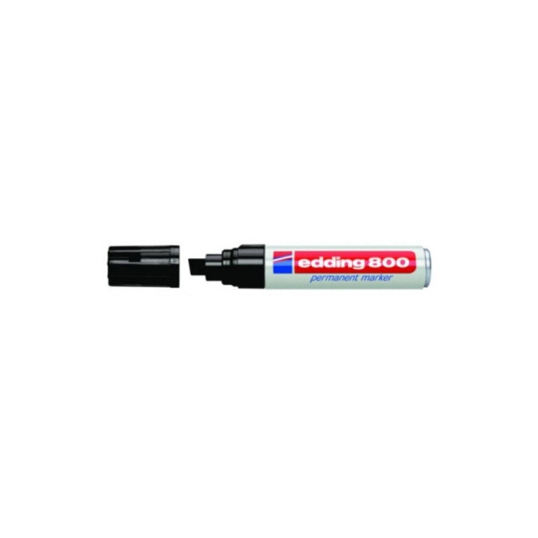 Marcador Permanente EDDING 800-01 - 4mm · 12mm · Negro · 5 Unidades