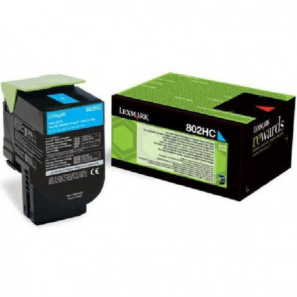 Toner original 80C2HC0 lexmark cyan