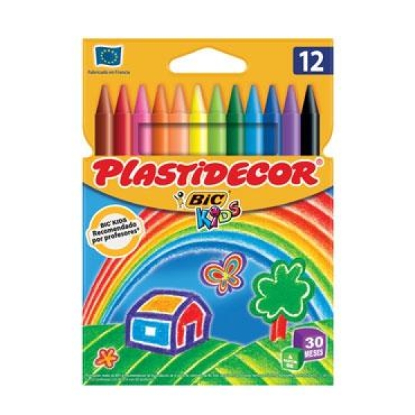 Ceras PLASTIDECOR 8757702 - 12 Colores
