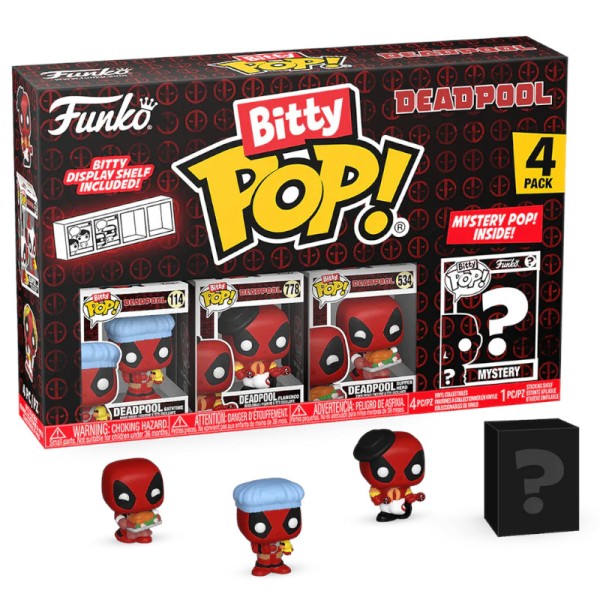 BITTY POP Deadpool Baño - 4 Figuras - 889698849609