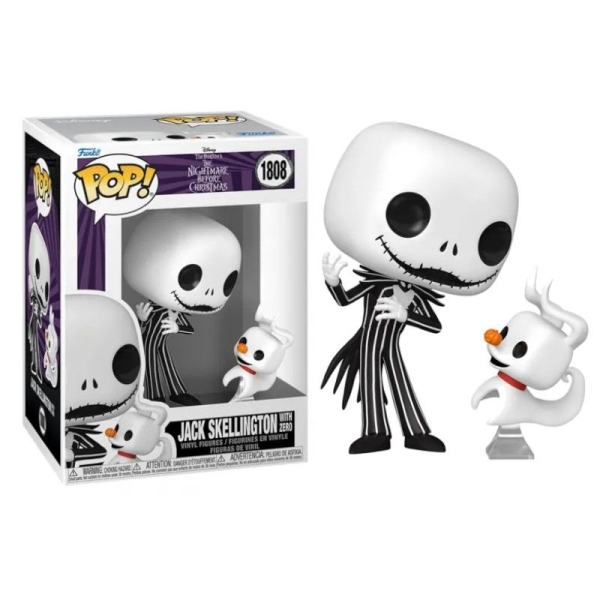 FUNKO POP Jack Skellington con Zero 1808 - Pesadilla Antes de Navidad - 889698932400