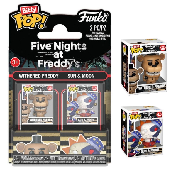 Pack 2 BITT YPOP Freddy y Sun Moon - Five Night at Freddy's - 889698940801