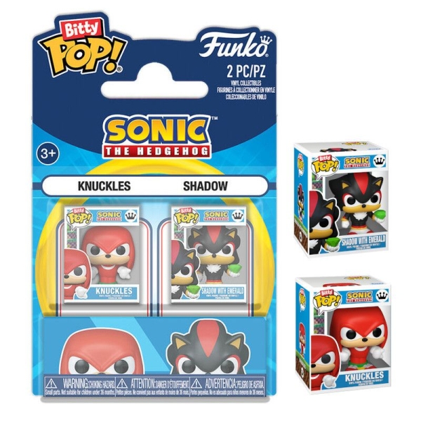 Pack 2 BITTY POP Knuckles y Shadow - Sonic - 889698940832