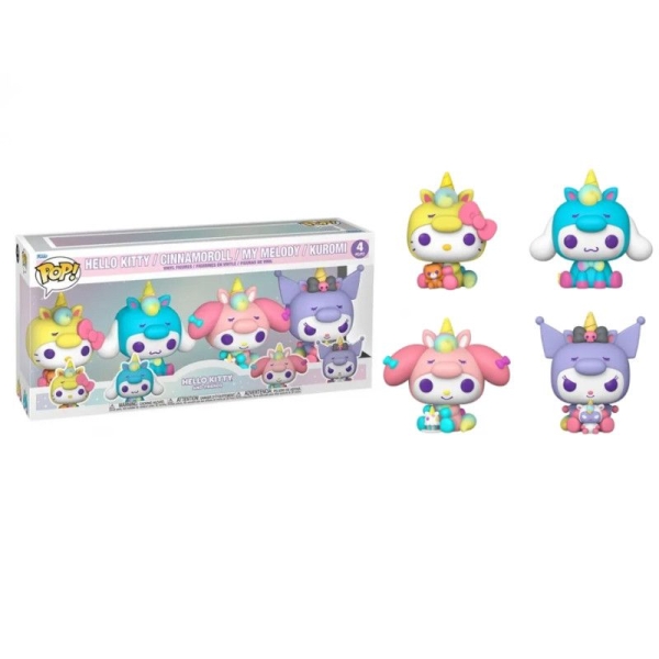 Pack 4 FUNKO POP Hello Kitty, Cinnamoroll, Melody y Kuromi - Hello Kitty - 889698956437