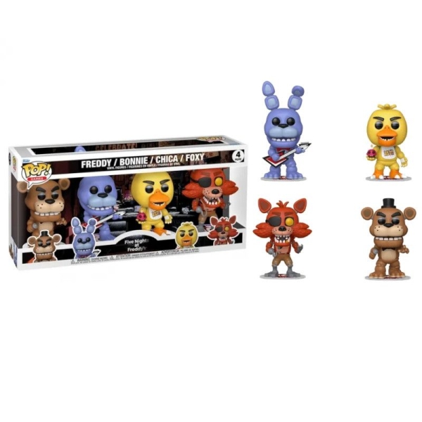 Pack 4 FUNKO POP Freddy, Bonnie, Chica y Foxy - Five Night at Freddy's - 889698956604