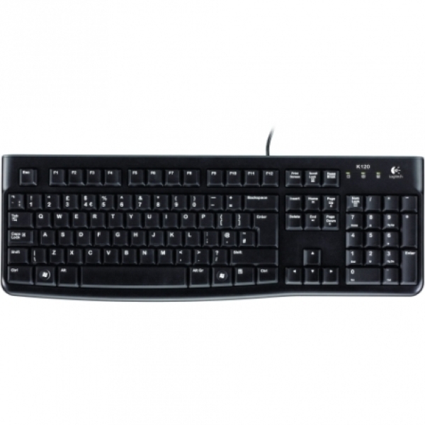 Teclado con Cable LOGITECH K120 - USB · Cable 150cm · Negro