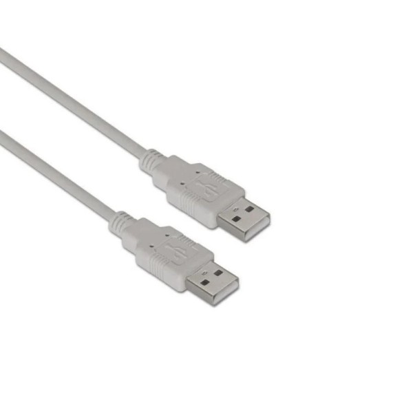 Cable Alargador USB 2.0 Tipo A Macho/Macho - 1m · Beige