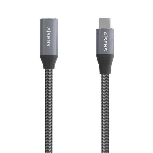 Cable Alargador USB 3.2 Tipo C/M a USB Tipo C/H - 0.5m · Gris