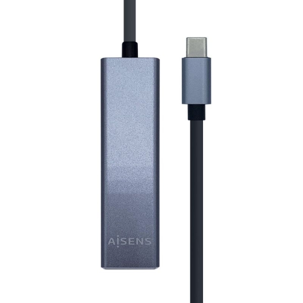 HUB USB Tipo C 3xUSB 3.0 1xRJ45 - 0.15m · Gris