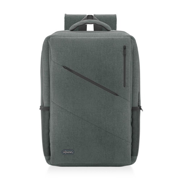 Mochila para Portátil AISENS ASBG-BP085-GR - 15,6" · Poliester · Gris