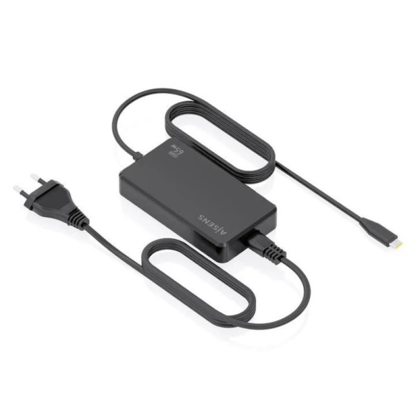 Cargador para Portatil AISENS ASCH-1PD65D068-BK - 65W GaN · USB Tipo C · 1.8M · Negro