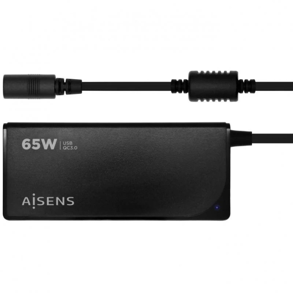 Cargador para Portátil AISENS ASLC-65WAUTO-BK - 65W - 9xConectores