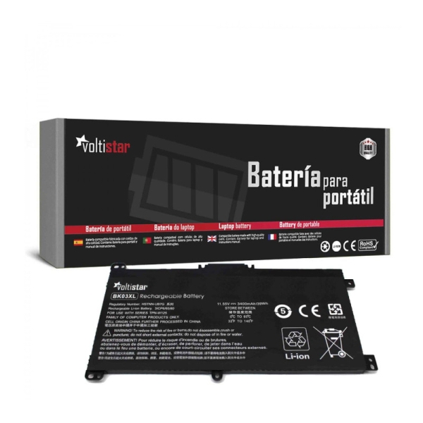 Batería de Repuesto para Portátil VOLTISTAR BAT2213 - HP Pavilion X60 14-BA004NS · 14-BA039 · BK03XL 916366-421
