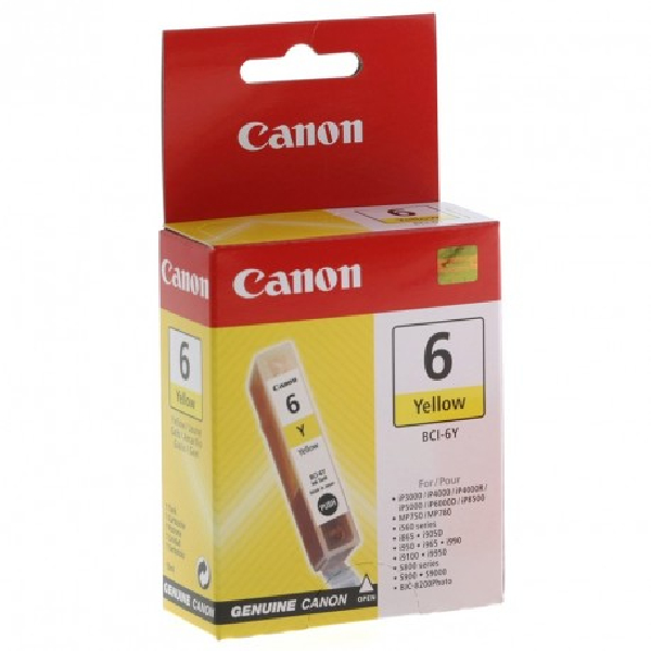 Cartucho Inkjet original BCI6Y canon amarillo