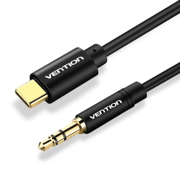 Cable Conversor de Audio USB Tipo C/M a x Jack 3.5mm/M - 1.5m · Negro