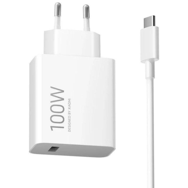 Cargador de Pared XIAOMI - 100W GaN · USB Tipo C · Blanco